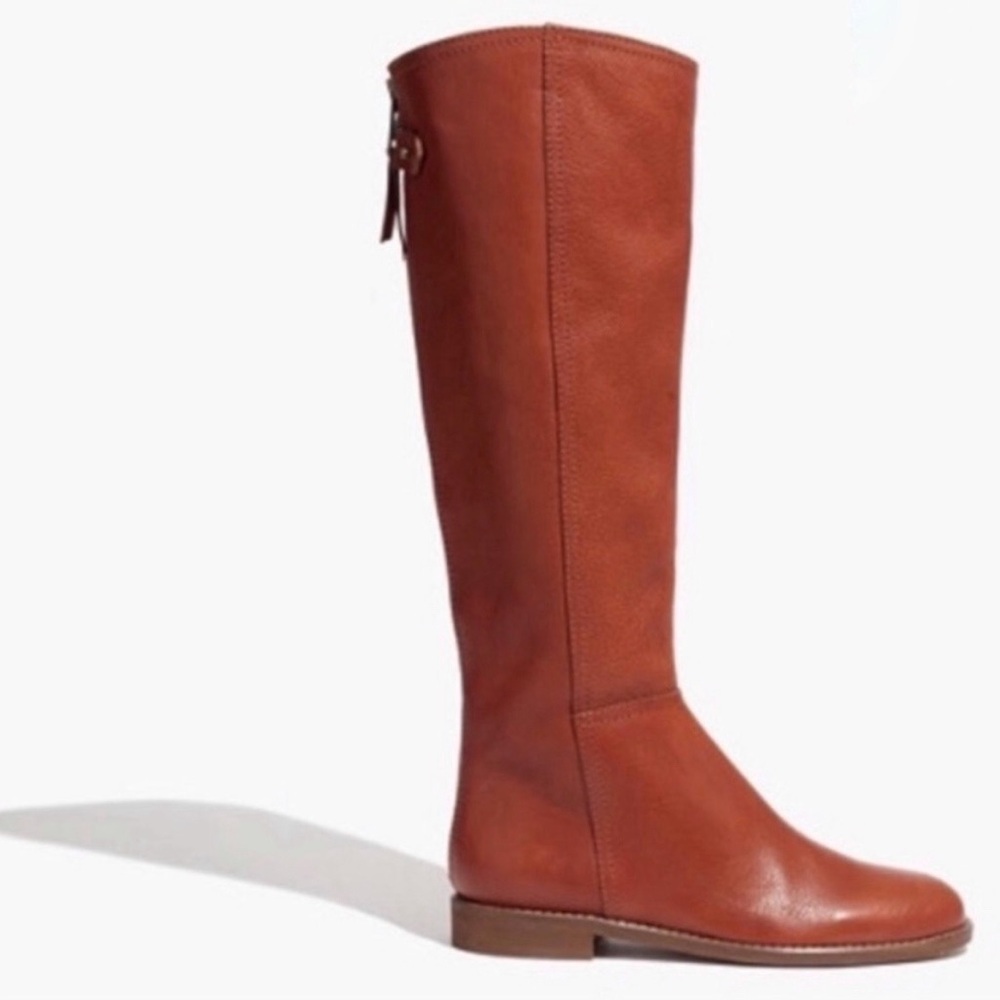 Madewell Brown Leather Knee High Cognac Boots